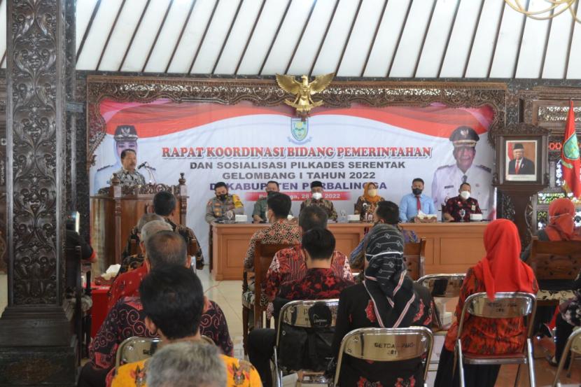 Rapat Koordinasi Bidang Pemerintahan dan Sosialisasi Pilkades Serentak Purbalingga. 