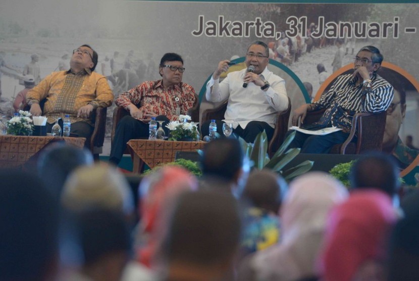  Rapat Koordinasi Kesiapan Daerah dan Desa dalam Pelaksanaan Padat Karya Tunai di Grand Sahid Jaya Jakarta, Kamis (1/2).