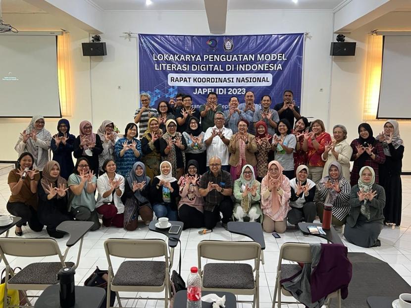 Rapat Koordinasi Nasional Jaringan Pegiat Literasi Digital (Japelidi) di Gedung Magister Ilmu Komunikasi Universitas Diponegoro Semarang, Ahad (3/9/2023).