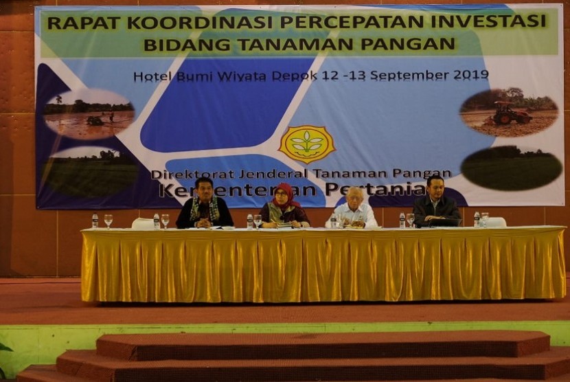 Rapat Koordinasi (Rakor) Percepatan Investasi Bidang Tanaman Pangan di Depok, Kamis malam (12/9/2019).