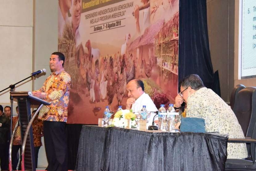 Rapat Koordinasi (Rakor) Program #Bekerja Kementan Tahun 2018 yang digelar Kementerian Pertanian (Kementan) di Surabaya, Selasa (7/8)