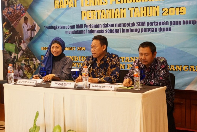 Rapat Teknis Menengah Pertanian 2019 di Bogor, Jawa Barat, Selasa (5/3).