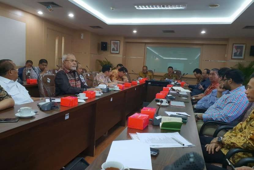 Rapat terpadu Kementan-Kadin di Kantor Pusat Kementerian Pertanian, Jakarta, Jumat (5/10)