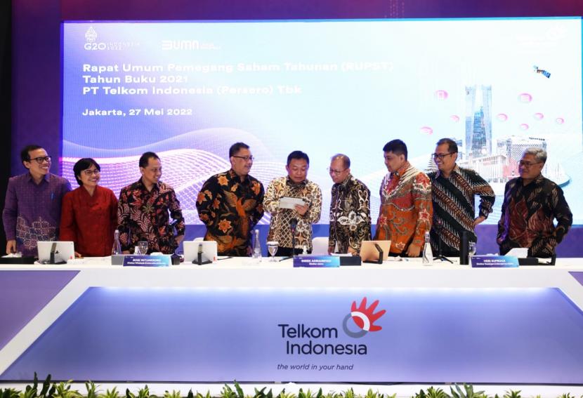 Rapat Umum Pemegang Saham Tahunan (RUPST) PT Telkom Indonesia (Persero) Tbk menyepakati pembagian dividen sebesar Rp 14,86 triliun. 