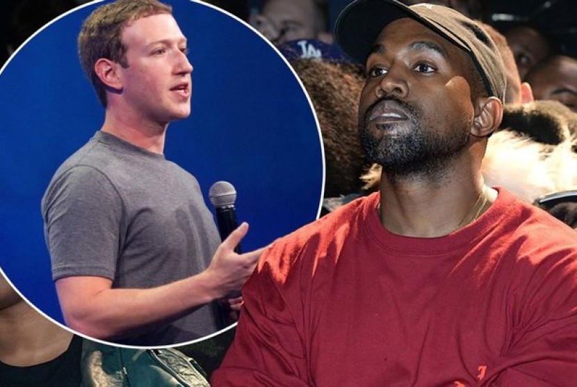 Rapper Kanye West dan CEO Facebook Mark Zuckerberg