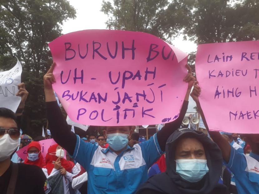 Ribuan Personel Gabungan Diterjunkan Kawal Demo Buruh (ilustrasi).