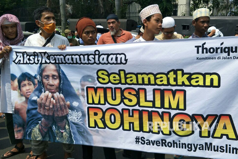 Aksi solidaritas untuk Muslim Rohingya (ilustrasi) 