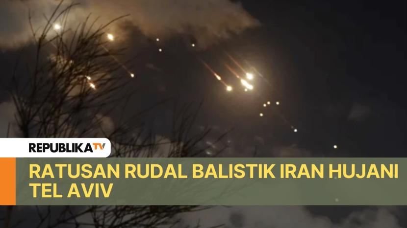 Ratusan rudal balistik Iran menyerang Tel Aviv, Israel, pada Selasa (1/10/2024) malam waktu setempat.