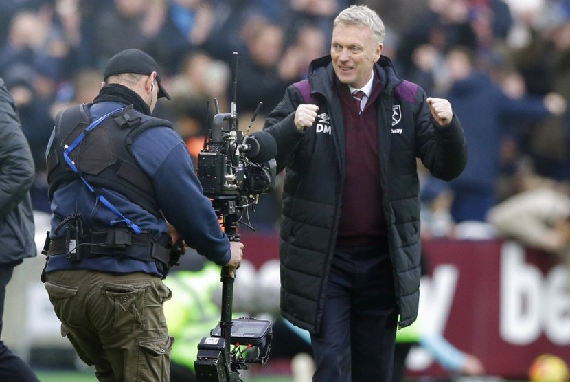 Reaksi David Moyes seusai West Ham kalahkan Chelsea 1-0 pada laga Liga Primer Inggris, di Stadion London, Sabtu (9/12).