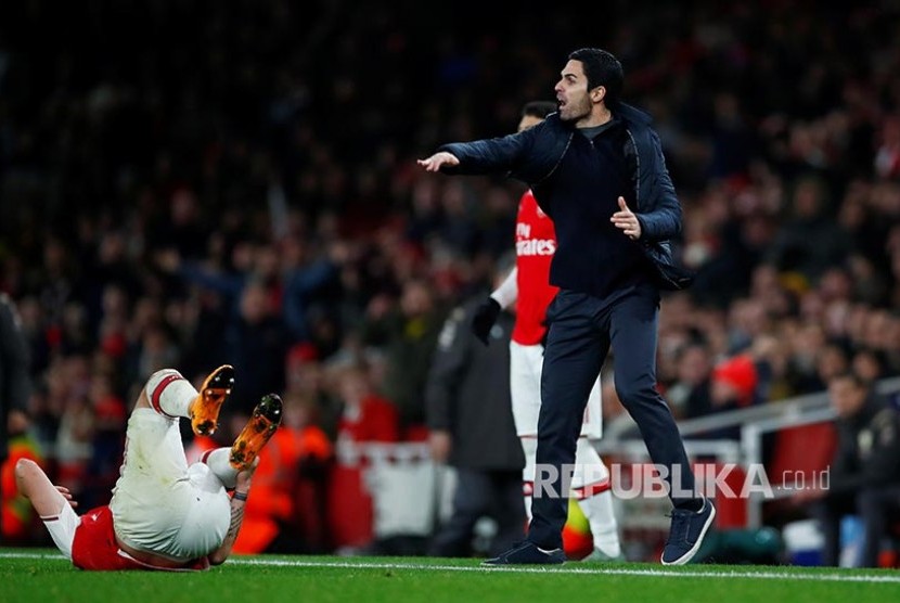 Reaksi Manager Arsenal Mikel Arteta.