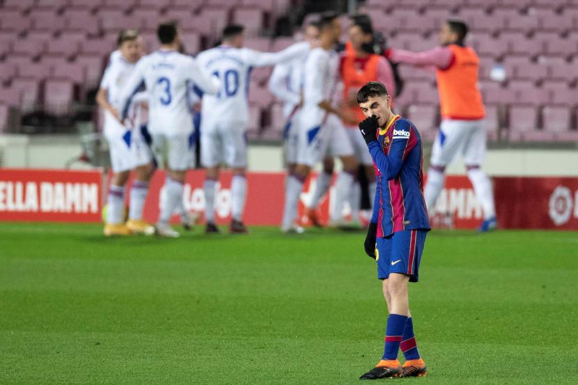 Reaksi Pedri setelah Barcelona tertinggal 0-1 dari Eibar