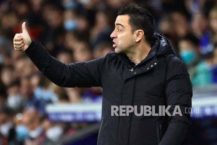 Pelatih kepala FC Barcelona Xavi Hernandez.
