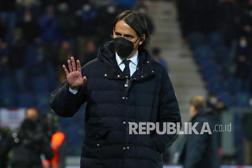 Pelatih Inter Milan Simone Inzaghi sedang menjalani isolasi mandiri di rumah karena positif Covid-19, Selasa (25/1/2022). 