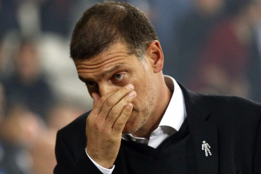 Reaksi pelatih Slaven Bilic.