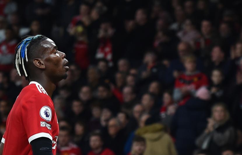 Gelandang Manchester United (MU) Paul Pogba