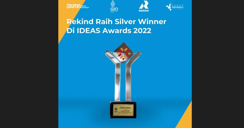 Rekind mendapatkan penghargaan di ajang The 1st Indonesia DEI (Diversirty, Equity, & Inclusion) & ESG (Environmental, Social, & Governance) Awards 2022 (IDEAS 2022) dengan meraih Silver Winner sub-kategori anak usaha BUMN untuk kategori ESG 