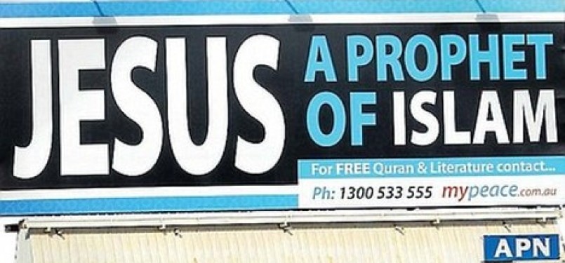 Reklame 'Yesus Nabi Islam' menuai protes umat kristen Australia.