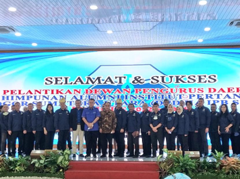 Rektor IPB University, Prof Arif Satria menghadiri  pelantikan Dewan Pengurus Daerah (DPD)  Himpunan Alumni Provinsi Sumatera Utara.