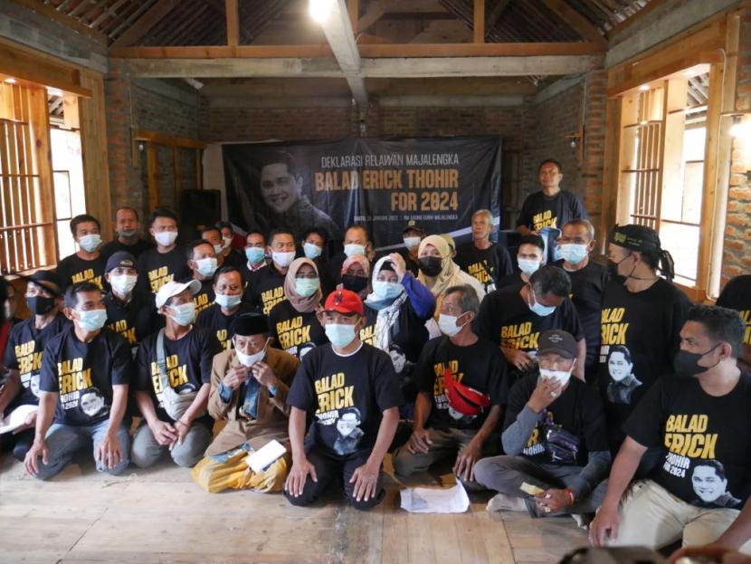 Relawan di Majalengka Deklarasikan Erick Thohir Maju Capres 2024