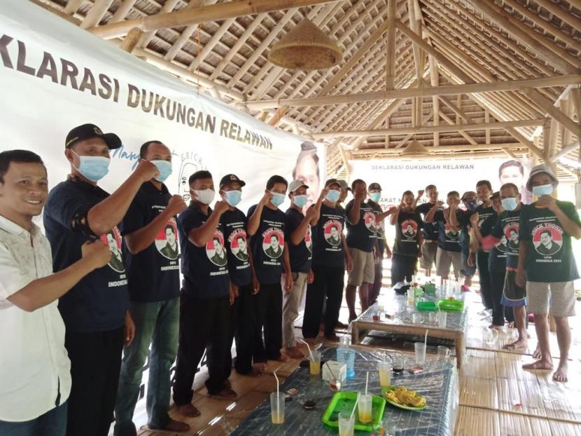 Relawan Erick Thohir dari kalangan Masyarakat Nelayan dan Petani Kabupaten Pangandaran, Jawa Barat.
