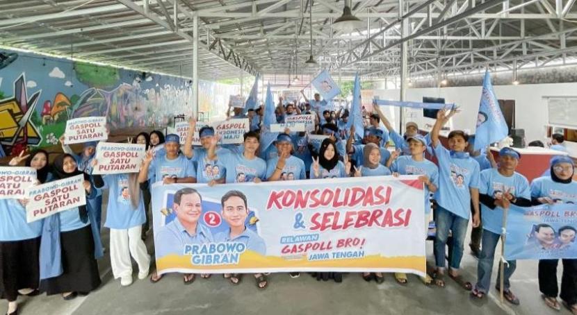 Relawan Gaspoll Bro Jateng saat acara konsolidasi di Kota Semarang, Ahad (10/12/2023).
