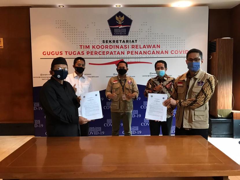 Relawan Gugus Tugas Percepatan Penanganan Covid-19 teken kerja sama dengan DPP Ikatan Alumni Pergerakan Mahasiswa Islam Indonesia (IKA PMII).