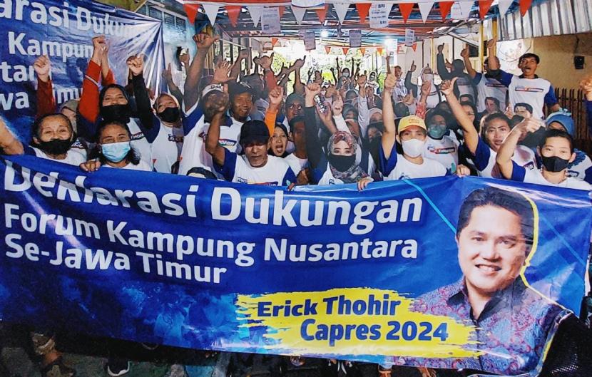 Relawan Kampung Nusantara memberikan pernyataan tegas terkait alasannya dalam memberikan dukungan kepada Menteri BUMN Erick Thohir di Pilpres 2024. 