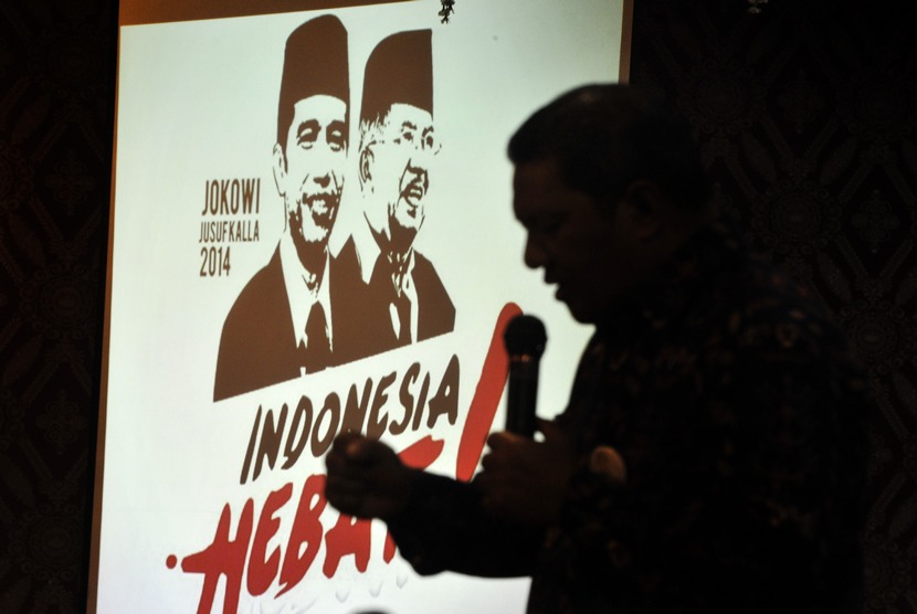 Relawan pasangan capres nomor urut 2 Joko Widodo-Jusuf Kalla.