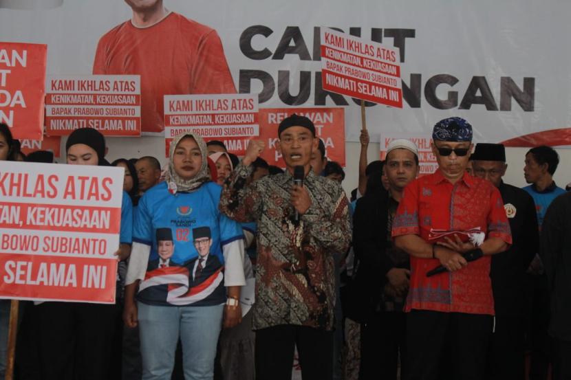 Relawan Prabowo Wilayah Priangan Timur meliputi Garut, Ciamis, Tasik, Sumedang, mencabut dukungannya.