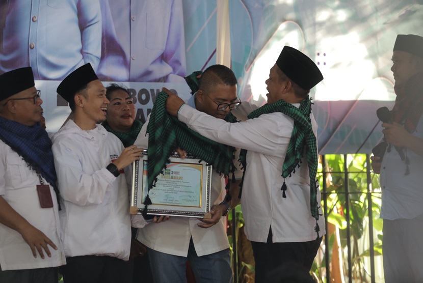 Relawan Sobat Prabowo Gibran Nusantara (Sorban NU) mendeklarasikan dukungan untuk calon presiden dan calon wakil presiden nomor urut 02, Prabowo Subianto-Gibran Rakabuming Raka di Pilpres 2024.