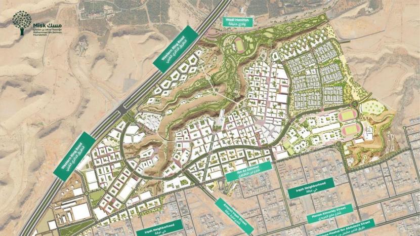 Rencana induk untuk pembangunan kota baru yang direncanakan di Arab Saudi. Arab Saudi Ungkap Rencana Induk Pembangunan Kota Baru