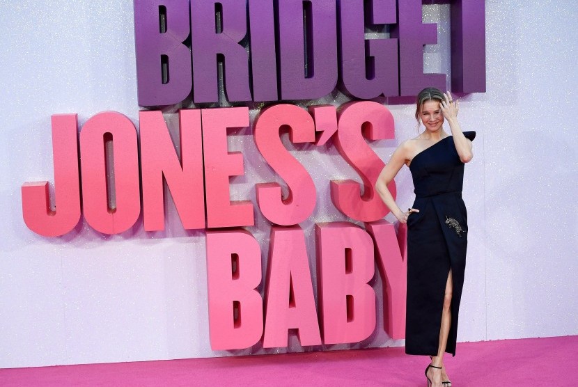Rene Zellweger di pemutaran perdana Bridget Jones' Baby di London (5/9).