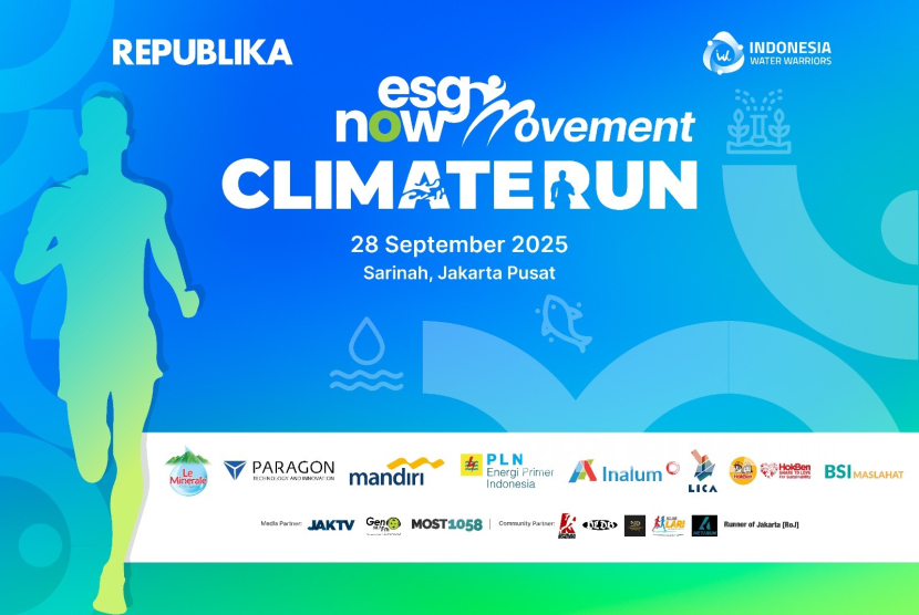 Republika akan secara resmi meluncurkan ESG Now Movement lewat gelaran kick-off, Climate Run pada Ahad (28/9/2025).