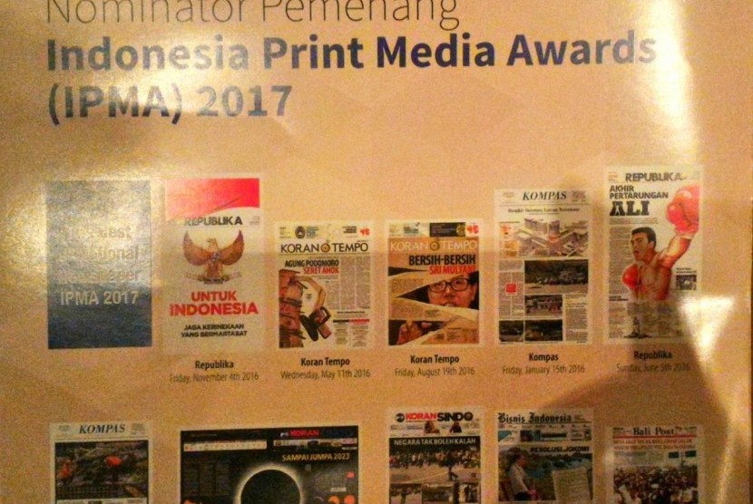 Republika mendapatkan dua emas IPMA dan satu perunggu IYRA dalam ajang tahunan Serikat Perusahaan Pers, di Jakarta, Jumat (3/2). 