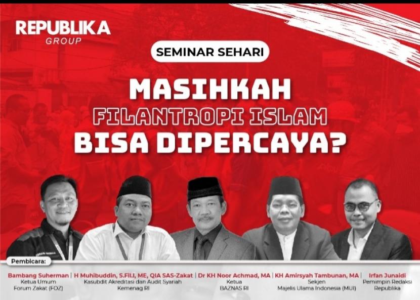 Republika menggelar seminar bertema Masihkah Filantropi Islam Bisa Dipercaya? yang digelar di Kantor Harian Republika, Jakarta Selatan, Kamis (14/7/2022). 