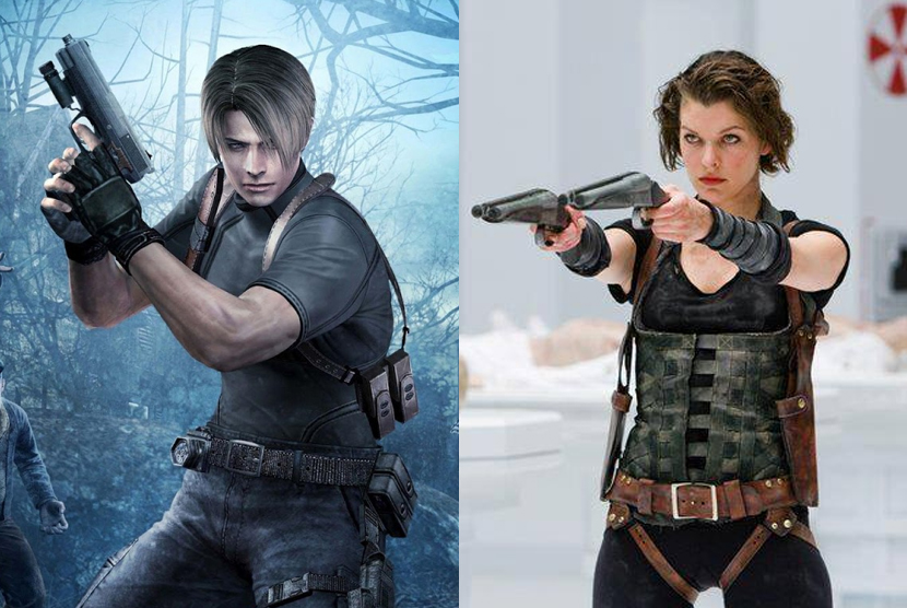 Resident Evil versi animasi dan manusia. 