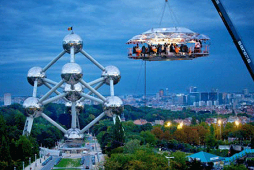 restoran di atas langit Brussel Belgia 