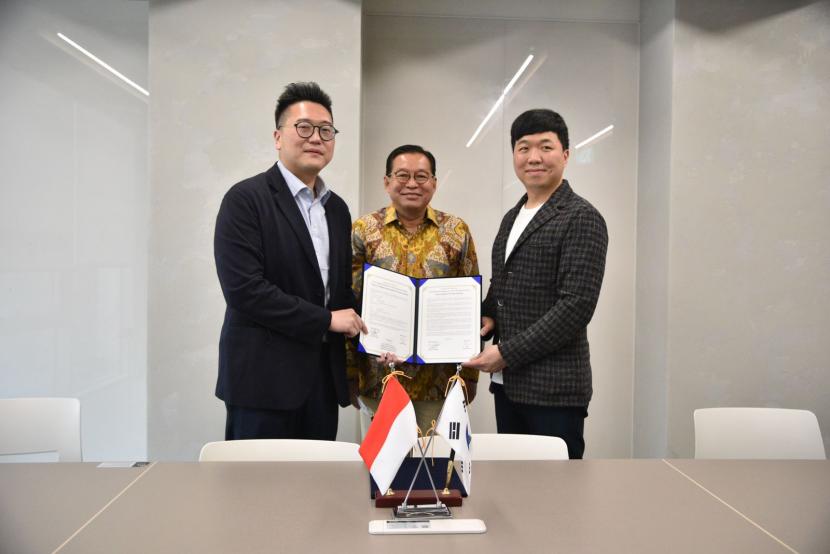 RI-Korsel menandatangani Nota Kesepahaman Kerja Sama bidang ekonomi digital pertama antara Sinar Mas Land dan Reco, Inc, Sabru (23/04/2022) di Seoul, Korea Selatan.