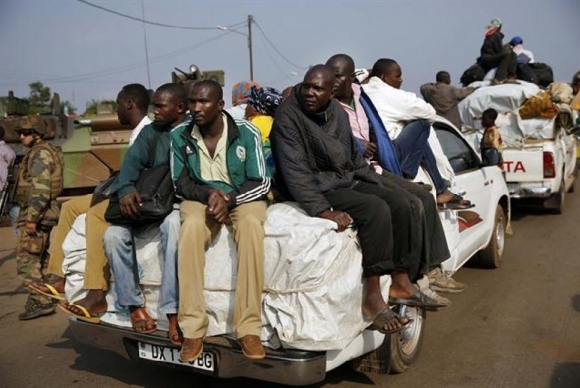 Ribuan Muslim Republik Afrika Tengah (CAR) mengungsi.