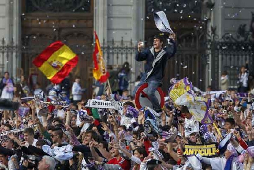Ribuan orang rayakan kemenangan Real Madrid