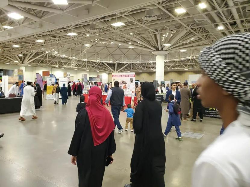 Ribuan umat Islam dilaporkan berkumpul menghadiri Konvensi Muslim Minnesota tahunan di Minneapolis, AS, Sabtu (16/9/2023).