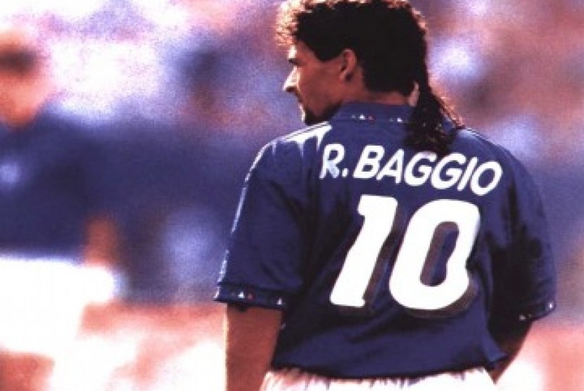 Roberto Baggio mantan bintang sepak bola Italia.