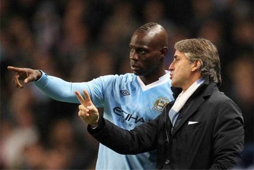 Roberto Mancini dan Mario Balotelli