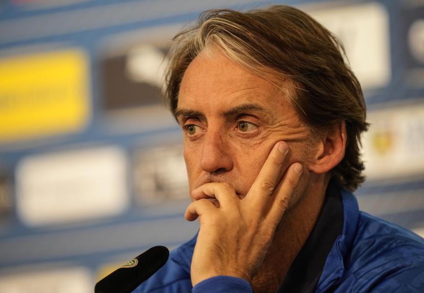 Pelatih timnas Italia Roberto Mancini 