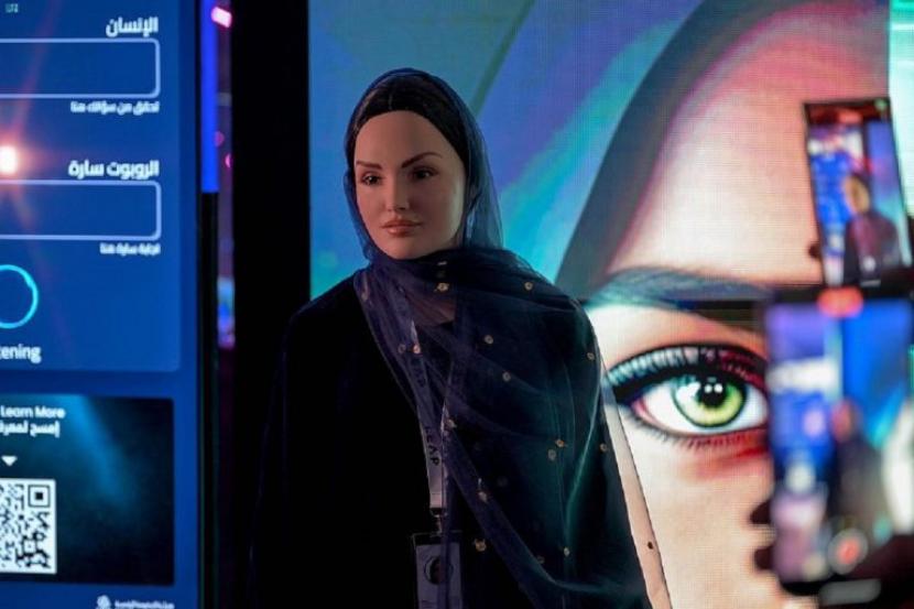 Robot Saudi Sara Sapa Pengunjung LEAP 2023 Gunakan Dialek Lokal. Arab Saudi Tampilkan Layanan Teknologi Terbaru Bagi Jamaah Haji dan Umroh