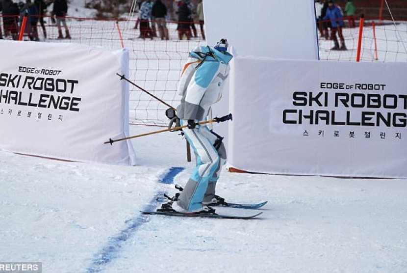 Robot Ski. Ilustrasi
