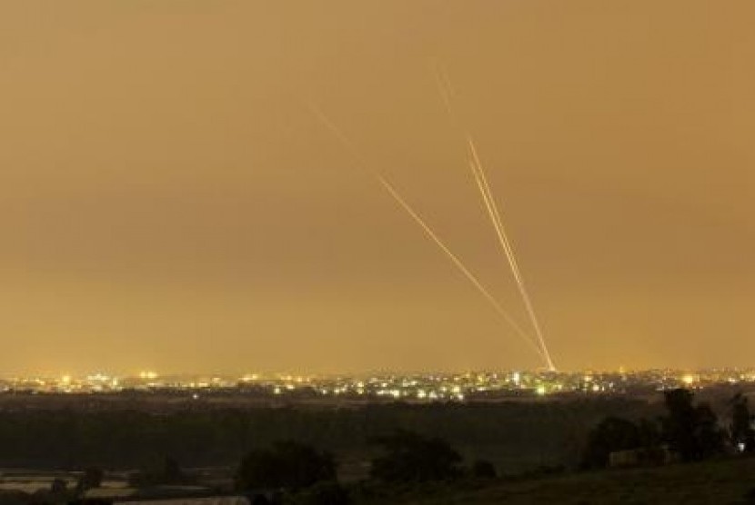 Roket Hamas. Hamas tembakkan roket peringatkan Israel jangan lanjutkan pencaplokan Tepi Barat. Ilustrasi.