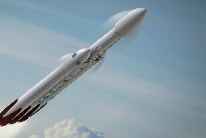 Roket Terbesar SpaceX Meluncur Bawa Tesla Merah Elon Musk