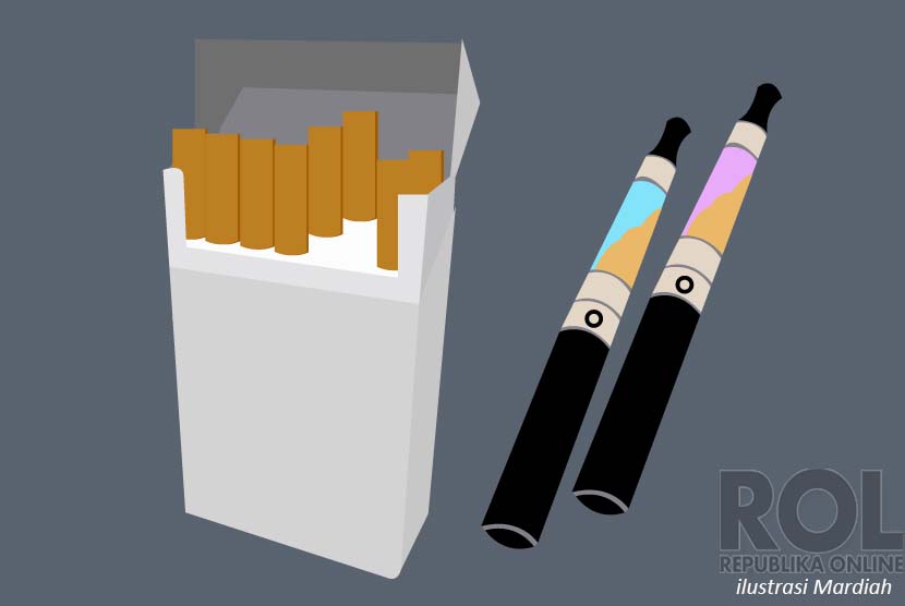 Rokok dan Rokok Elektrik (Ilustrasi)