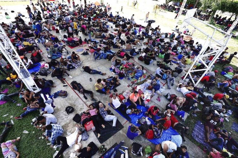 Meksiko membersihkan kamp atau perkemahan migran di kota perbatasan utara Reynosa. Ilustrasi.